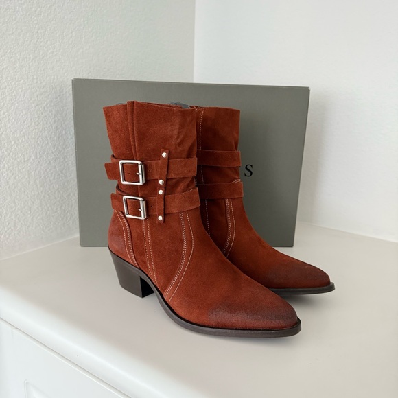 AllSaints Harriet Suede Ankle Boots US 6 - Picture 3 of 8